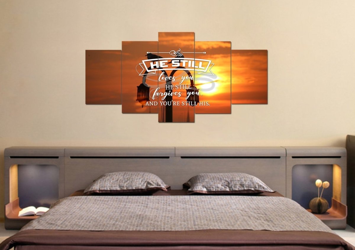 He Still Loves You, He Still Forgive You Wall Art Canvas Print - Christian Canvas Wall Art