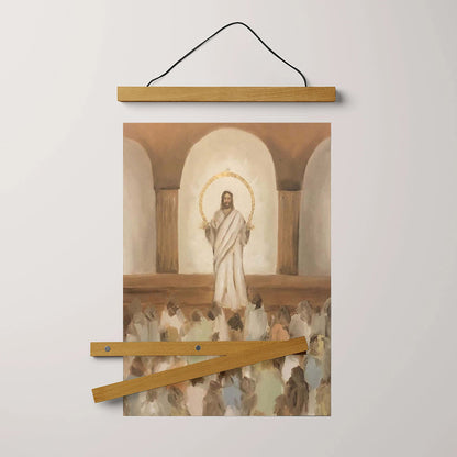 He Taught The Truths Of Eternity Hanging Canvas Wall Art - Jesus Picture - Jesus Portrait Canvas - Religious Canvas