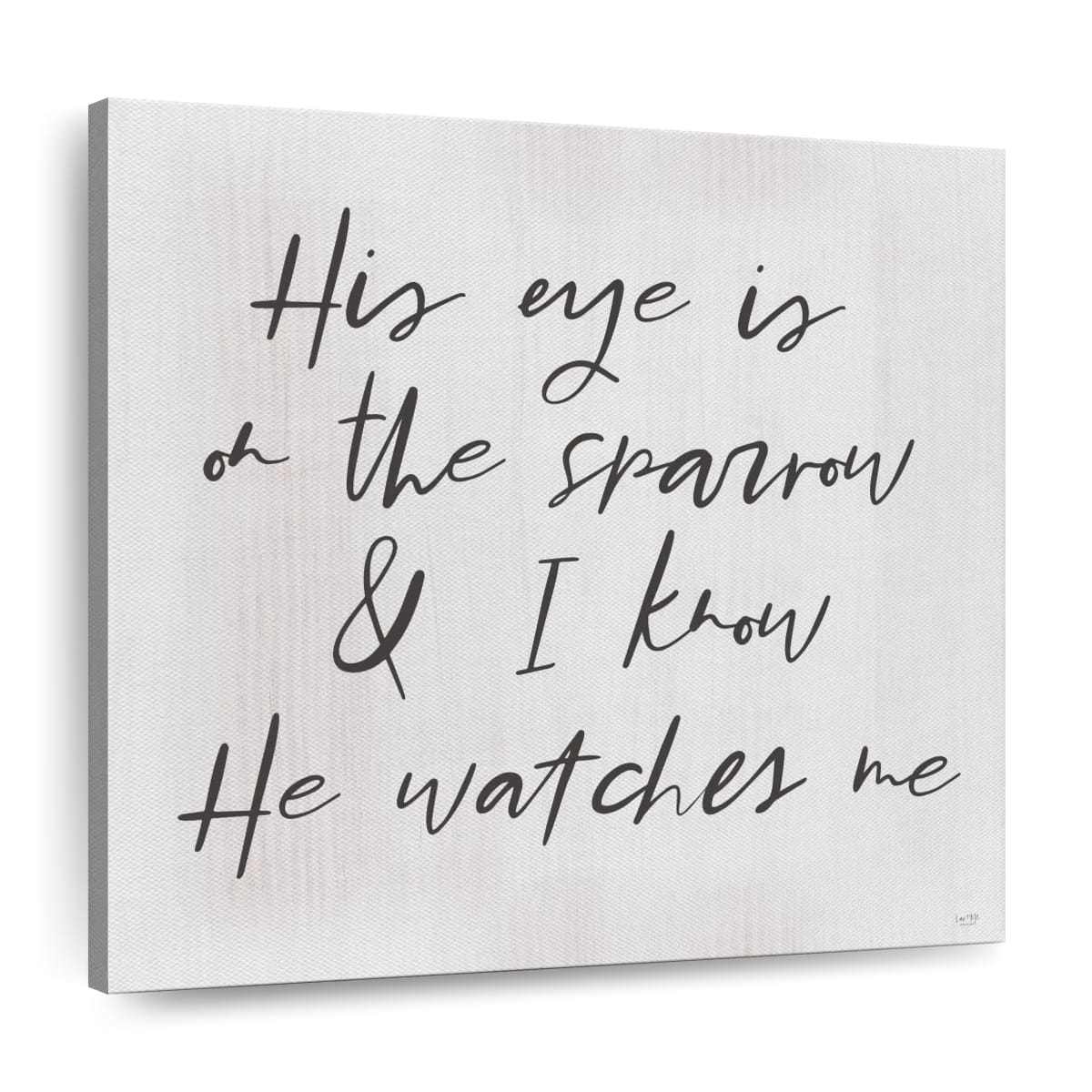 He Watches Me Square Canvas Wall Art - Christian Wall Decor - Christian Wall Hanging