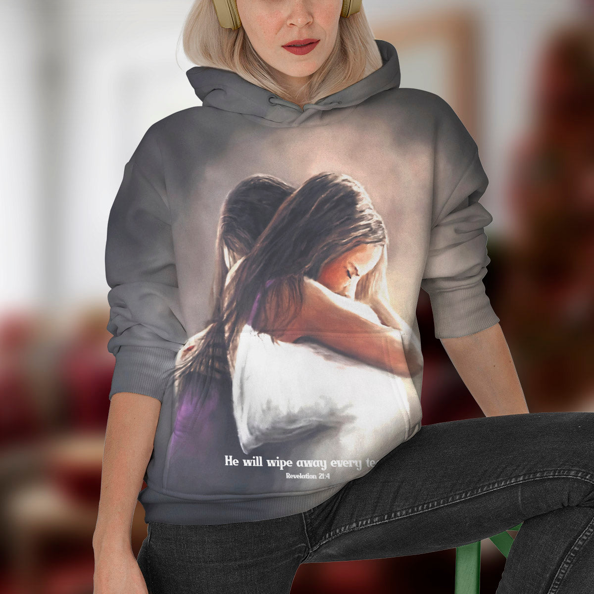 He Will Wipe Away Every Tear Revelation 21 4 God Hoodie 3d - Adults 3d Unisex T Shirt