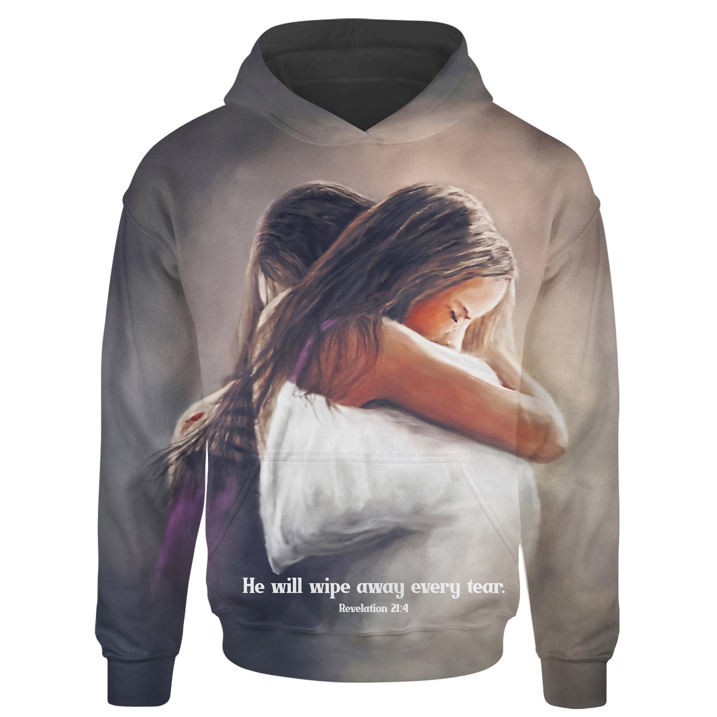 He Will Wipe Away Every Tear Revelation 21 4 God Hoodie 3d - Adults 3d Unisex T Shirt