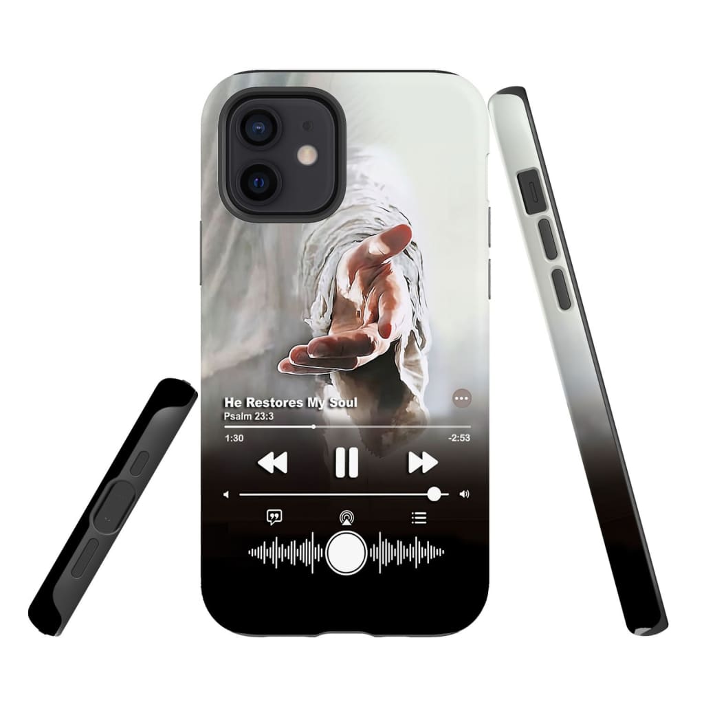 He restores my soul phone case - Bible Verse Phone Cases Samsung