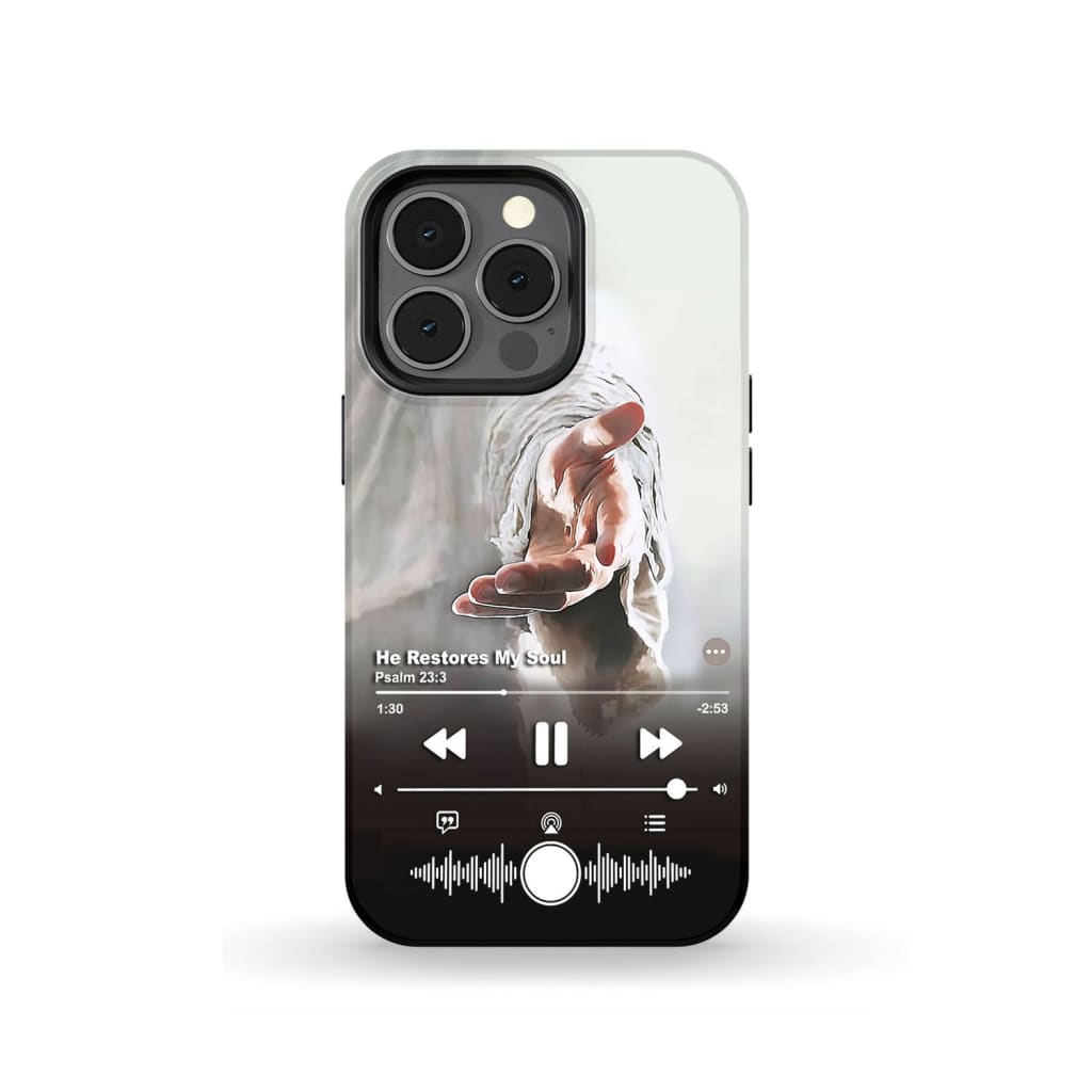 He restores my soul phone case - Bible Verse Phone Cases Samsung
