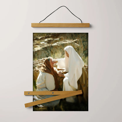 Healing A Blind Man Hanging Canvas Wall Art - Christan Wall Decor - Religious Canvas