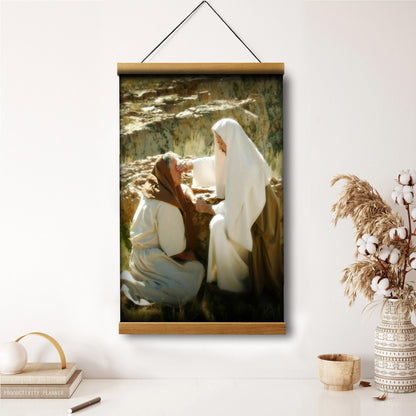 Healing A Blind Man Hanging Canvas Wall Art - Christan Wall Decor - Religious Canvas