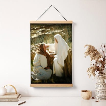 Healing A Blind Man Hanging Canvas Wall Art - Christan Wall Decor - Religious Canvas