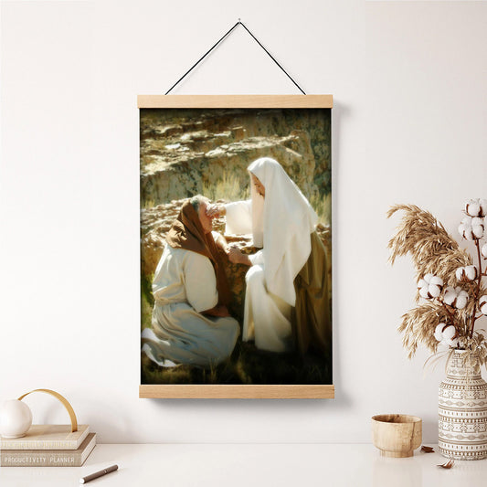 Healing A Blind Man Hanging Canvas Wall Art - Christan Wall Decor - Religious Canvas