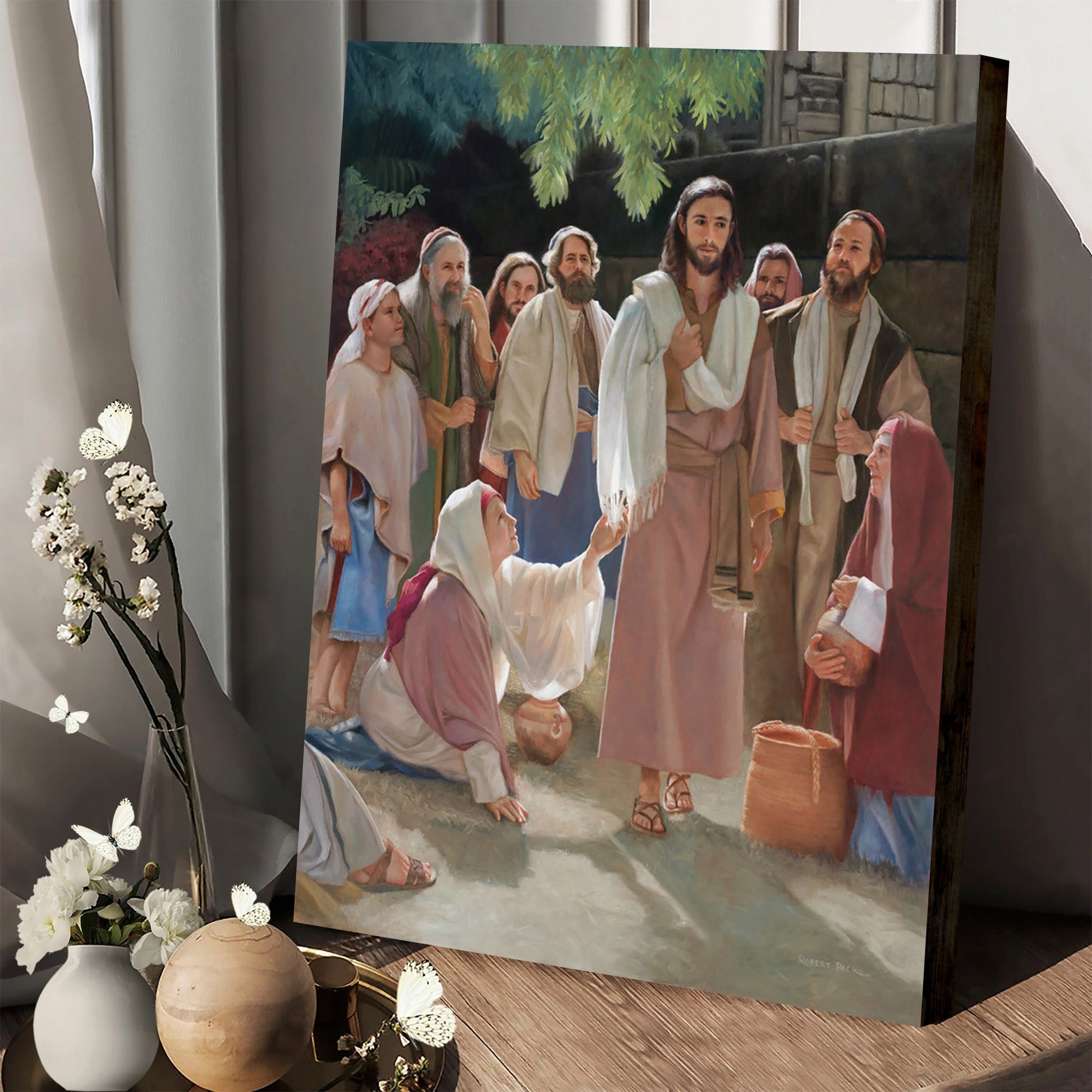 Healing In His Wings Canvas Wall Art - Jesus Canvas Pictures - Christian Canvas Wall Art
