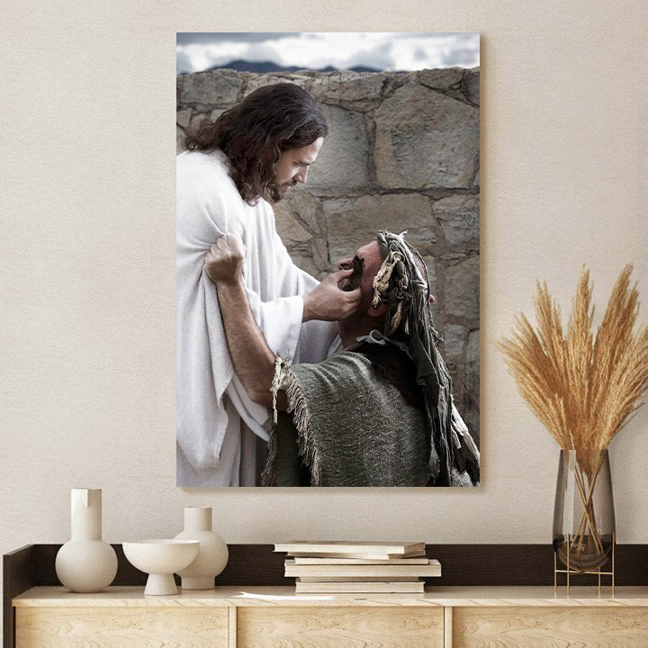 Healing Jesus Canvas Picture - Jesus Christ Canvas Art - Christian Wall Canvas