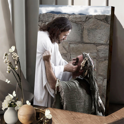 Healing Jesus Canvas Picture - Jesus Christ Canvas Art - Christian Wall Canvas