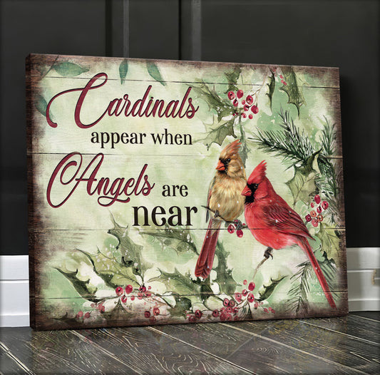Heaven - Cardinal - Cardinals Appear When Angels Are Near - Landscape Canvas Prints - Canvas Decor Ideas