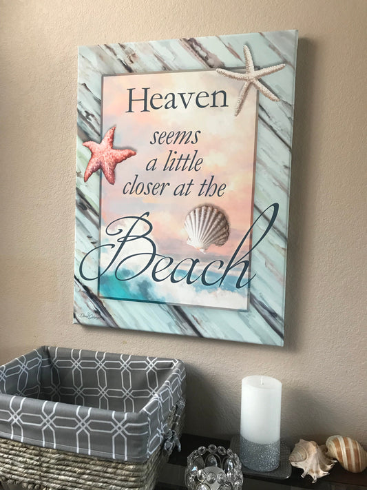 Heaven At The Beach Canvas Wall Art - Christian Wall Decor - Religious Gift