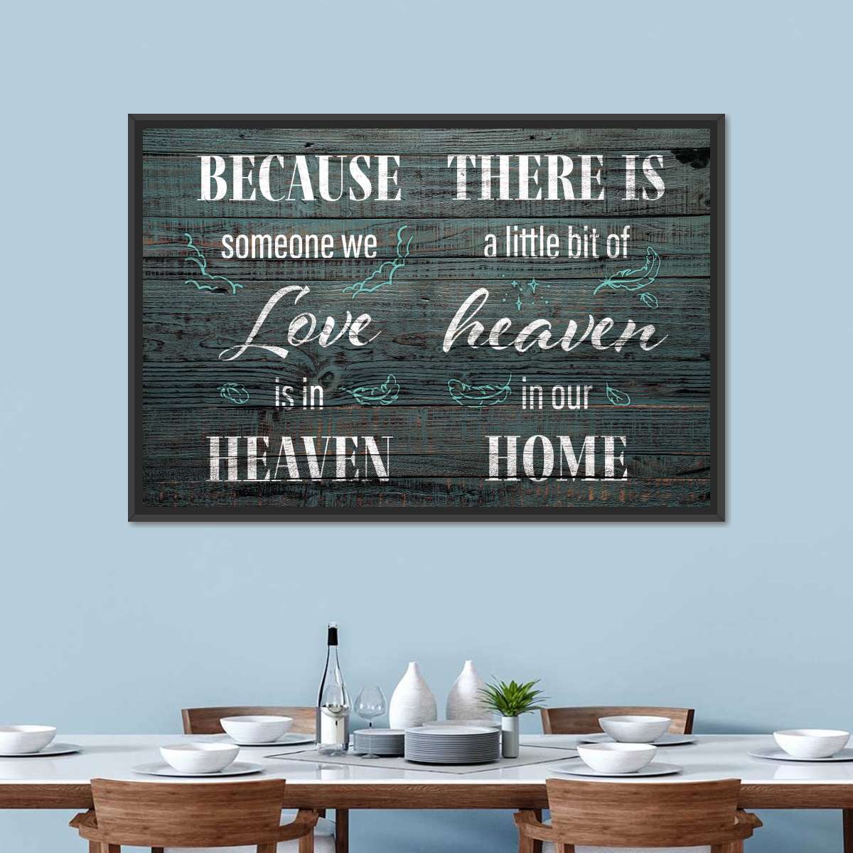 Heaven In Our Home Canvas Wall Art - Christian Canvas Wall Art - Religious Wall Art Canvas