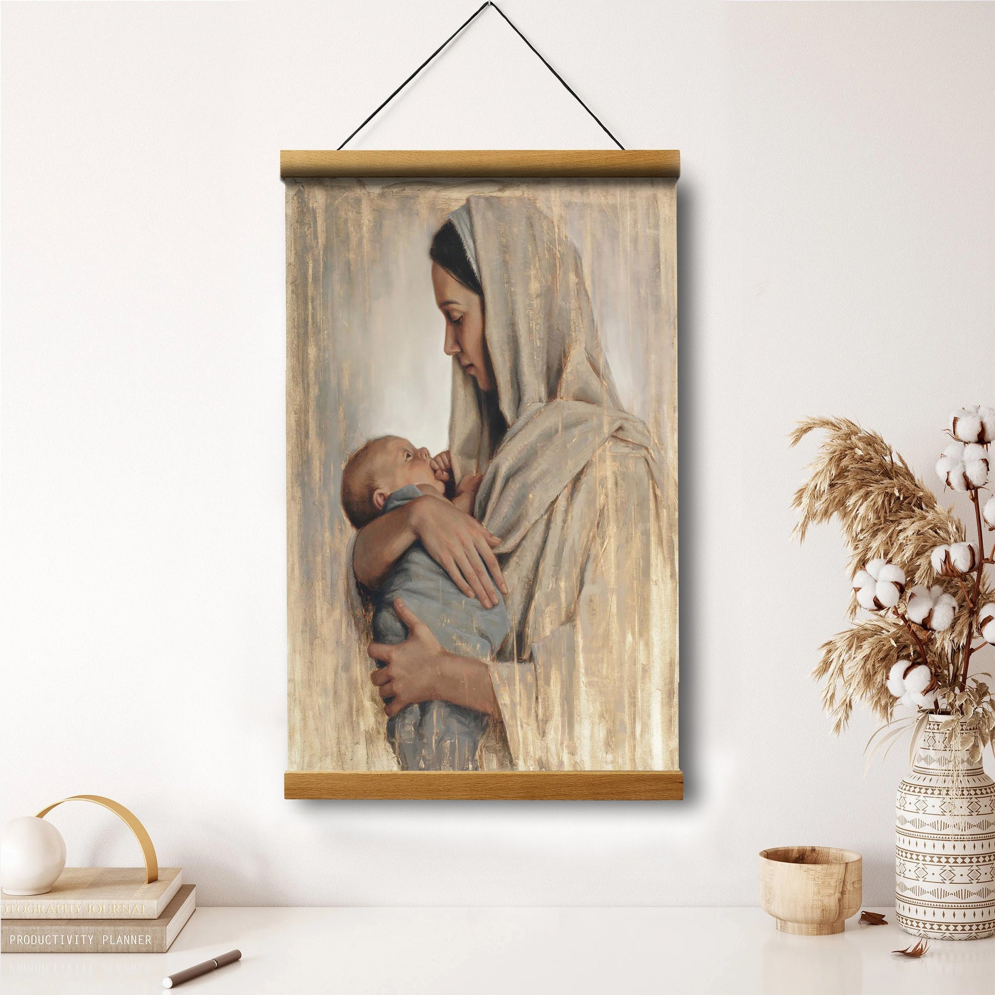 Heaven's Gift Hanging Canvas Wall Art - Gift For Mom - Christian Gift - Religious Canvas