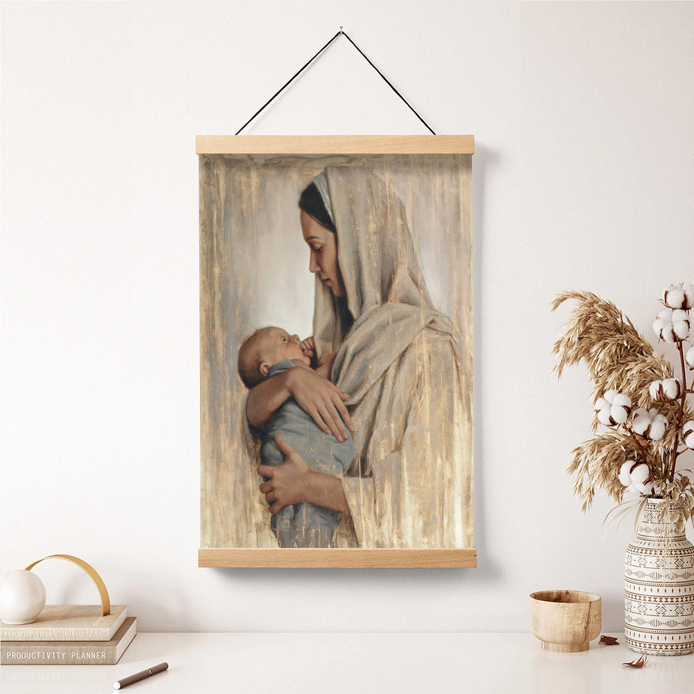 Heaven's Gift Hanging Canvas Wall Art - Gift For Mom - Christian Gift - Religious Canvas