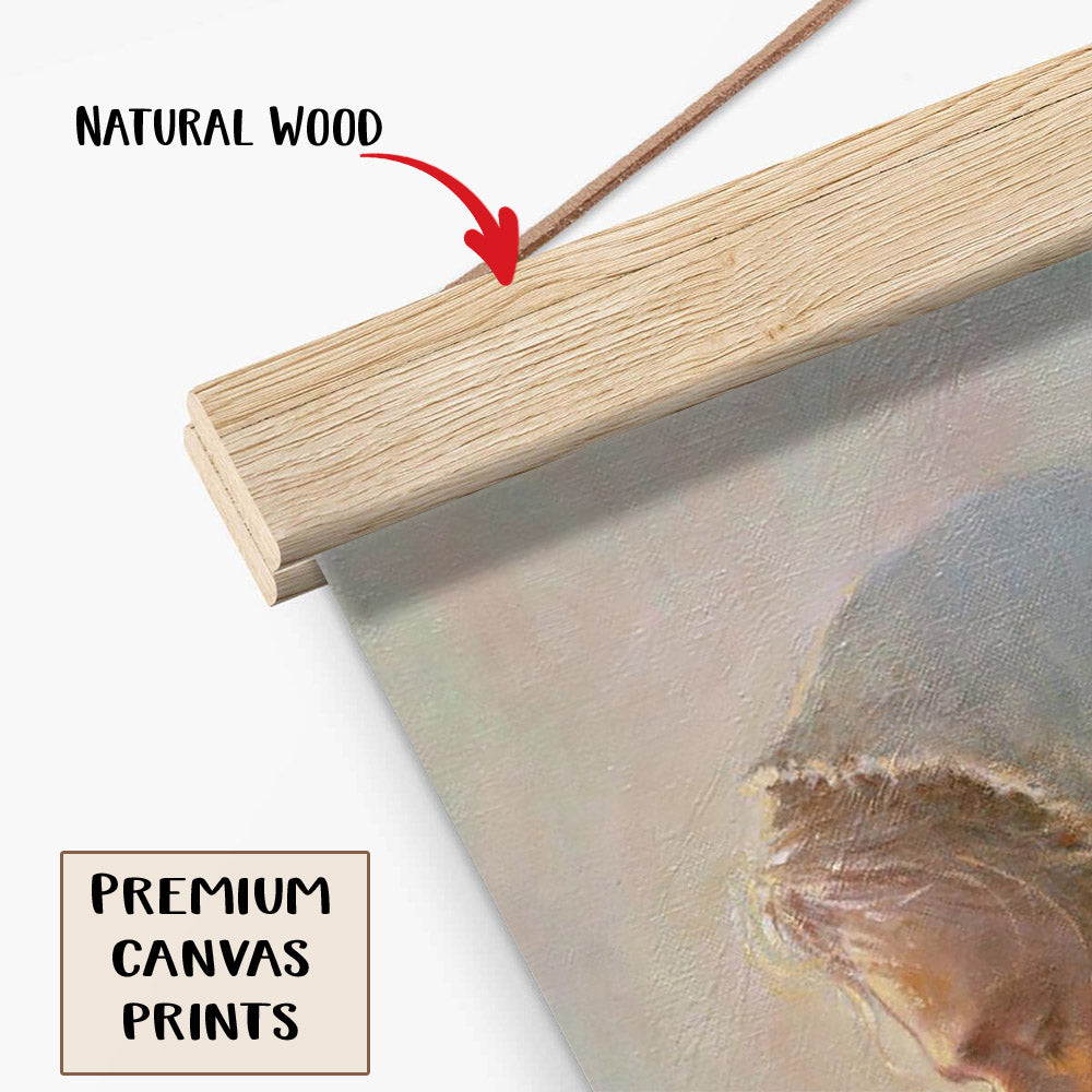 Heavenly Communication Hanging Canvas Wall Art - Jesus Picture - Jesus Portrait Canvas - Religious Canvas