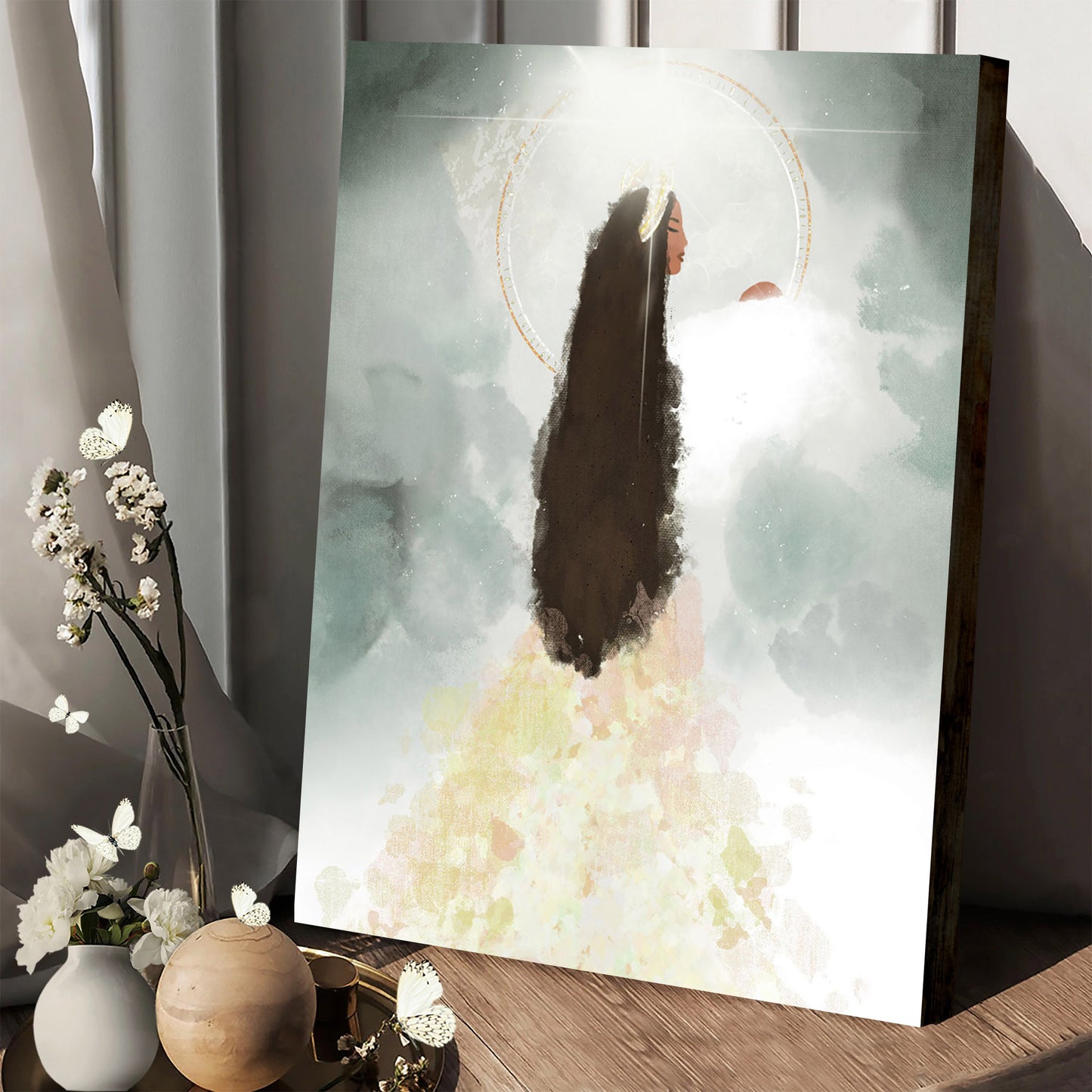 Heavenly Mother Canvas Wall Art - Gift For Mom