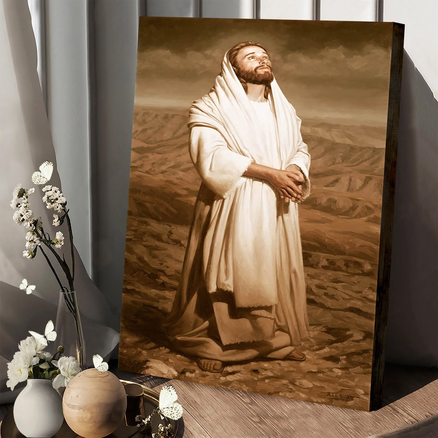Heavenward Canvas Picture - Jesus Christ Canvas Art - Christian Wall Canvas