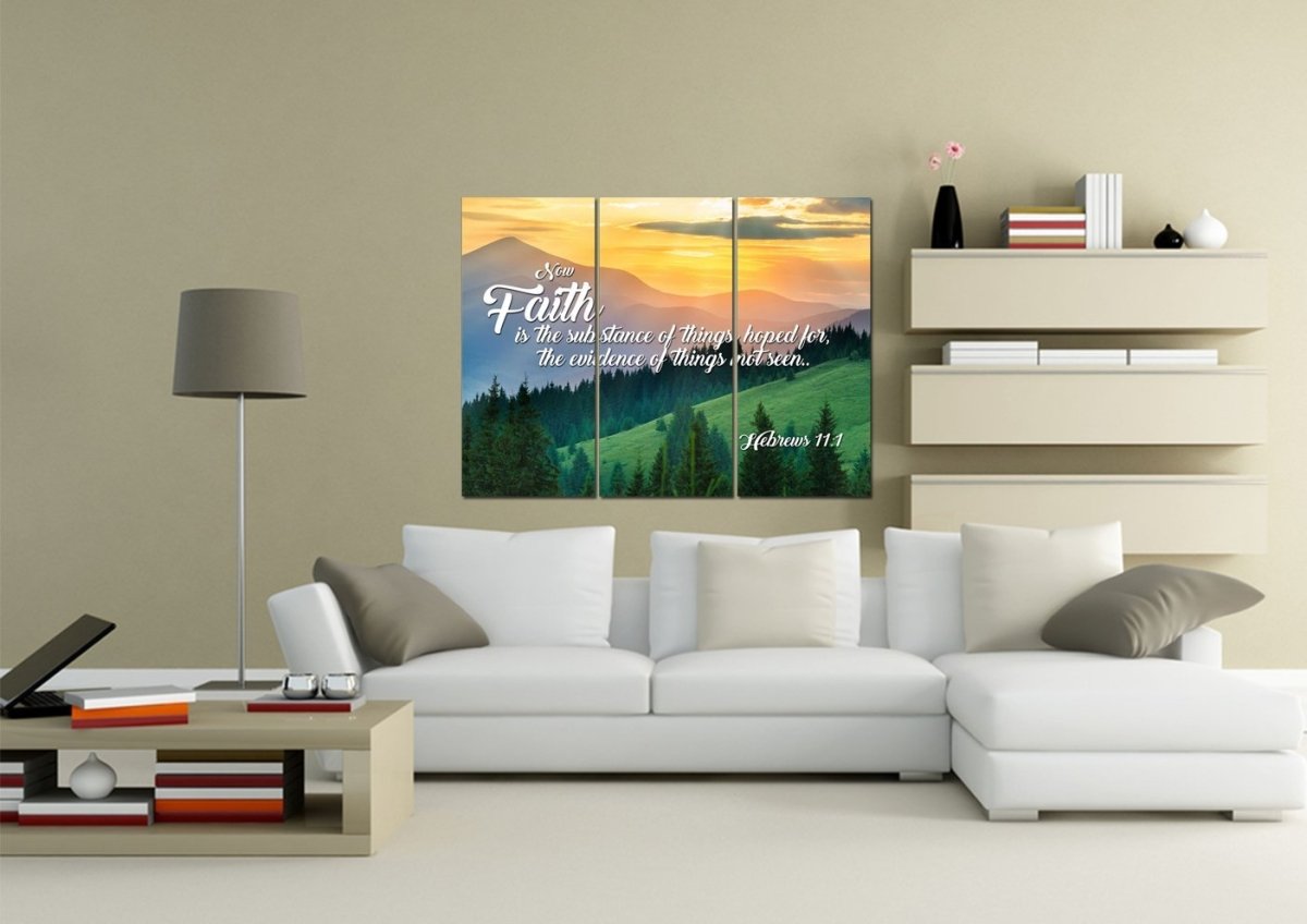 Hebrew 111 Faith Is The Substance Of Things Wall Art Canvas Print - Christian Canvas Wall Art