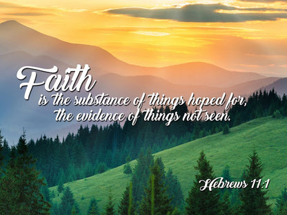 Hebrew 111 Faith Is The Substance Of Things Wall Art Canvas Print - Christian Canvas Wall Art