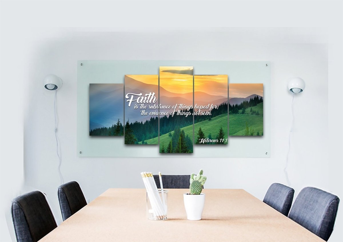 Hebrew 111 Faith Is The Substance Of Things Wall Art Canvas Print - Christian Canvas Wall Art