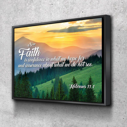 Hebrew 111 Niv Faith Is Confidence Wall Art Canvas Print - Christian Canvas Wall Art