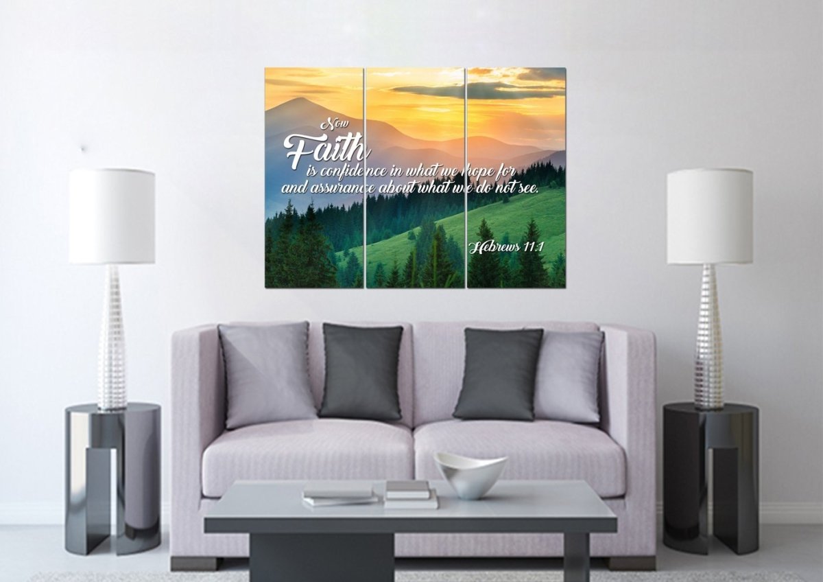 Hebrew 111 Niv Faith Is Confidence Wall Art Canvas Print - Christian Canvas Wall Art