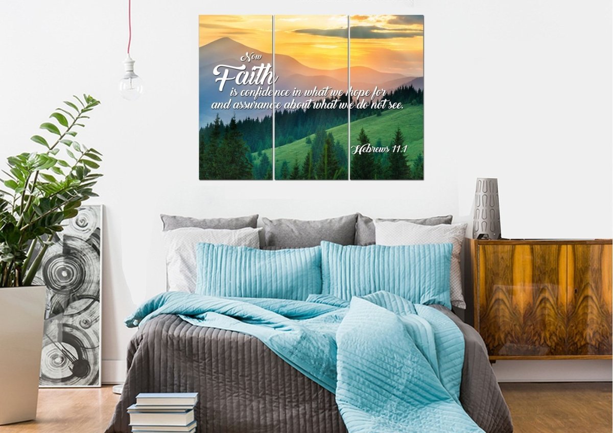 Hebrew 111 Niv Faith Is Confidence Wall Art Canvas Print - Christian Canvas Wall Art