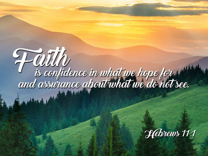 Hebrew 111 Niv Faith Is Confidence Wall Art Canvas Print - Christian Canvas Wall Art