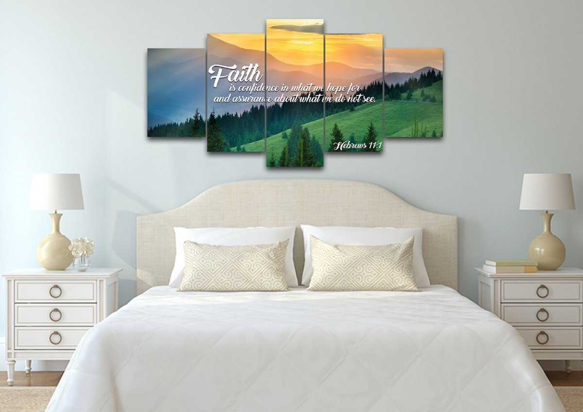 Hebrew 111 Niv Faith Is Confidence Wall Art Canvas Print - Christian Canvas Wall Art