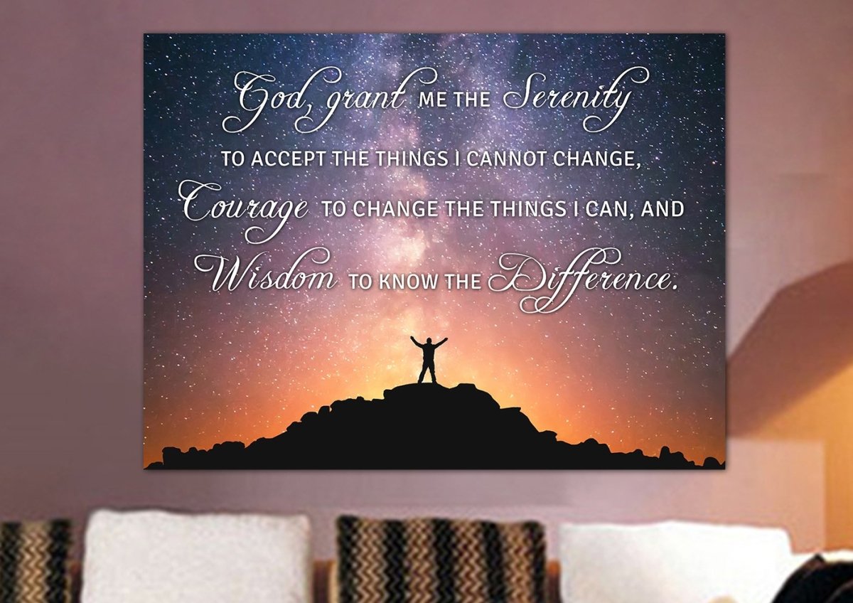 Hero Serenity Prayer Wall Art - Christian Canvas Wall Art
