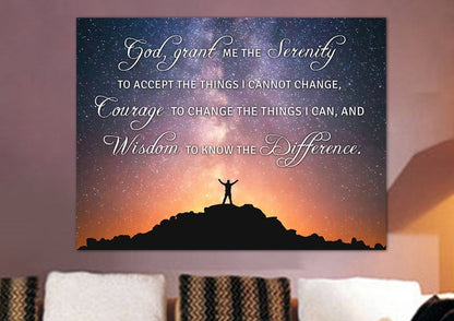 Hero Serenity Prayer Wall Art - Christian Canvas Wall Art