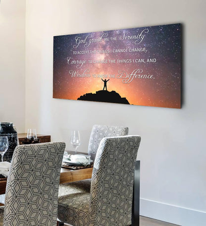 Hero Serenity Prayer Wall Art - Christian Canvas Wall Art