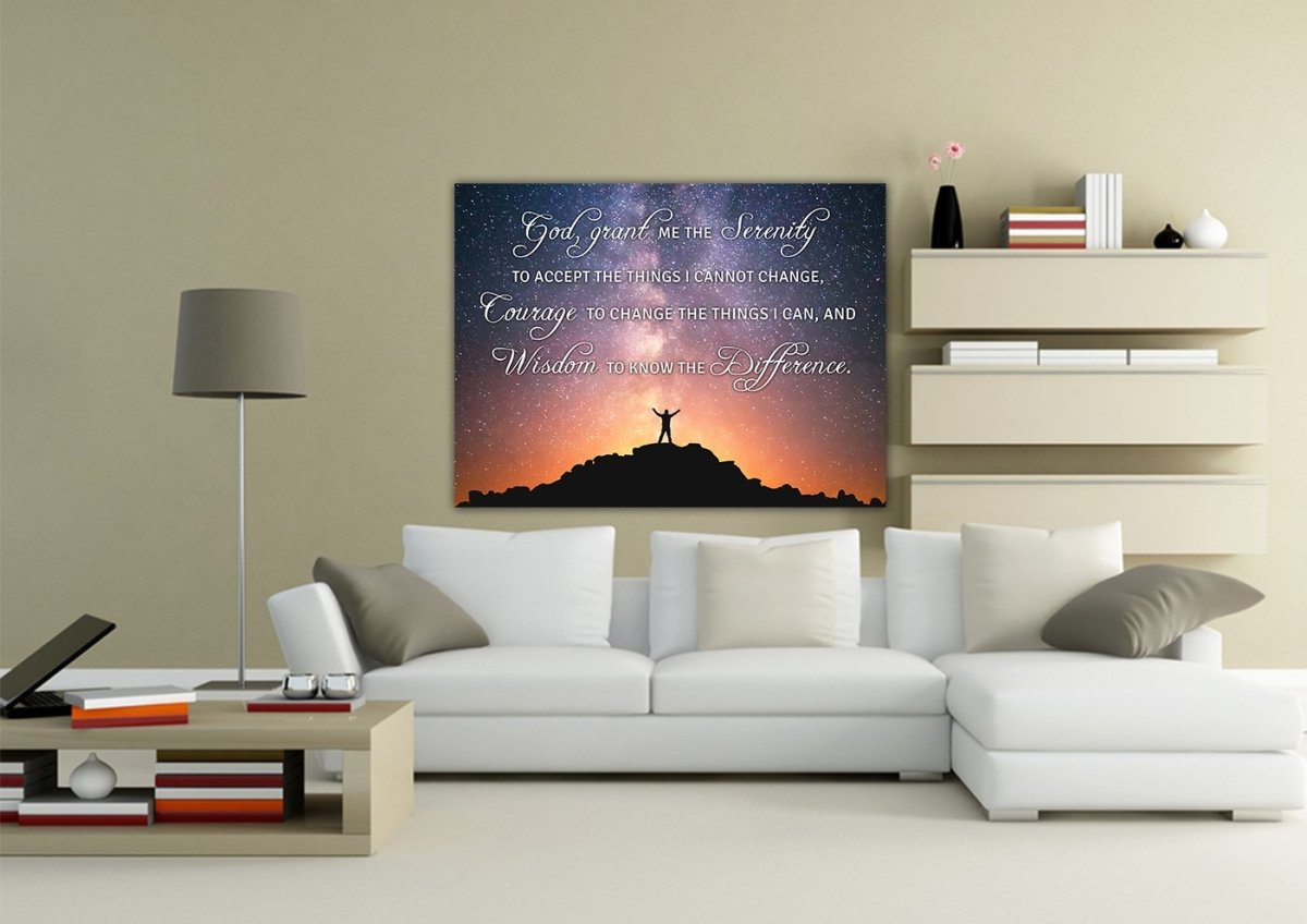 Hero Serenity Prayer Wall Art - Christian Canvas Wall Art