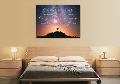 Hero Serenity Prayer Wall Art - Christian Canvas Wall Art