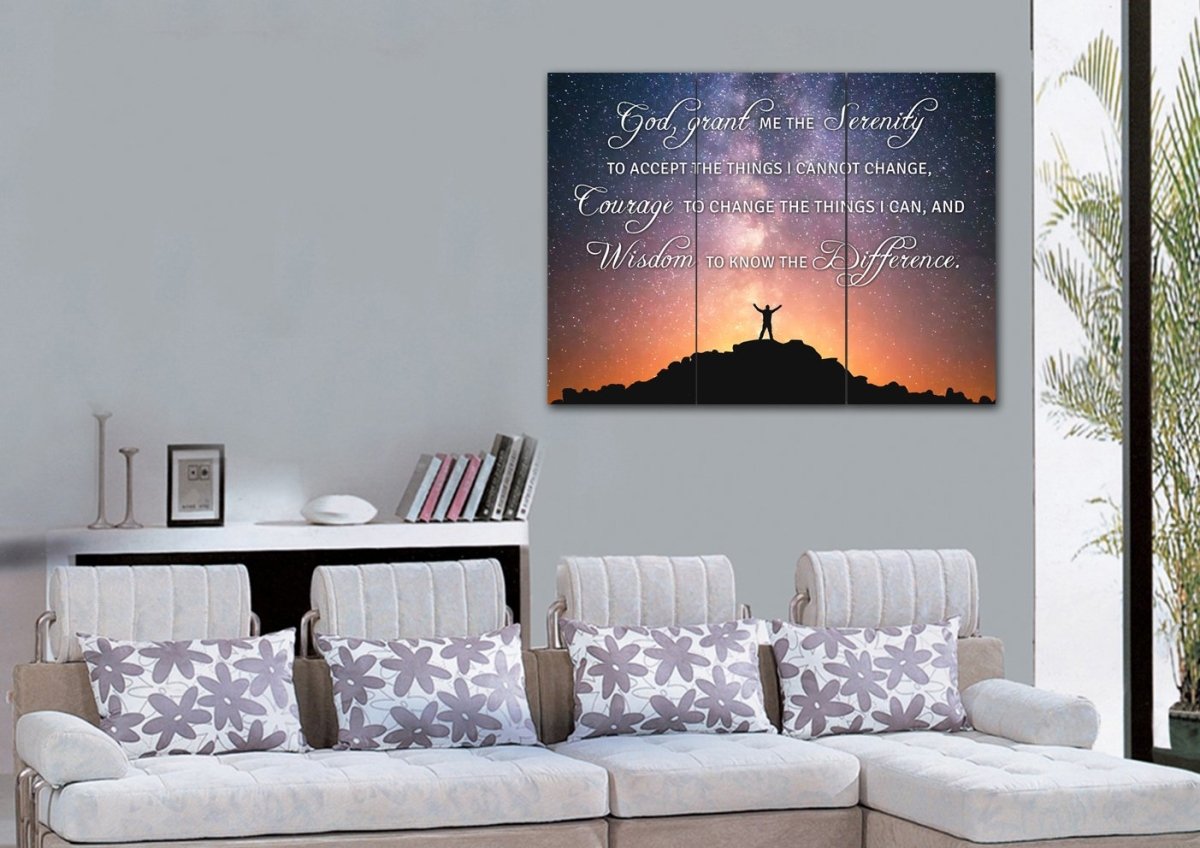 Hero Serenity Prayer Wall Art - Christian Canvas Wall Art