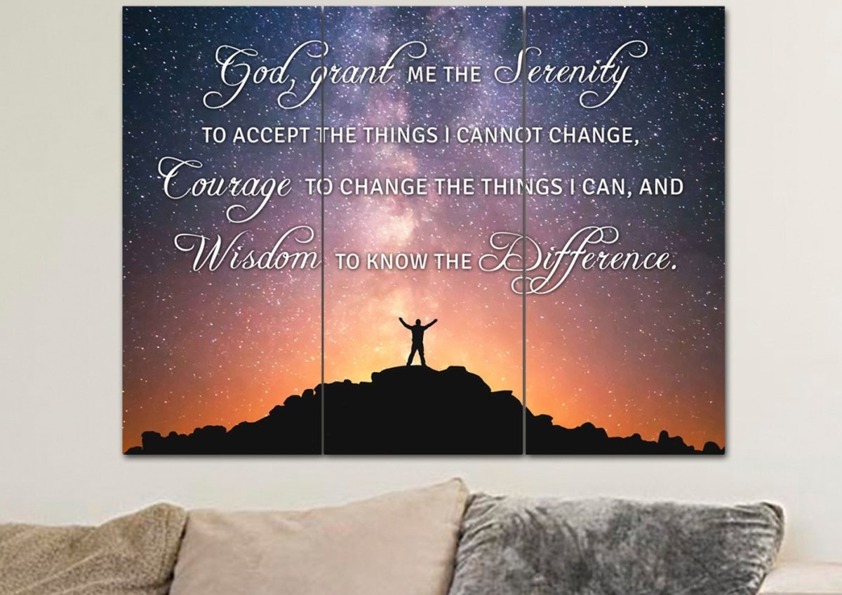 Hero Serenity Prayer Wall Art - Christian Canvas Wall Art