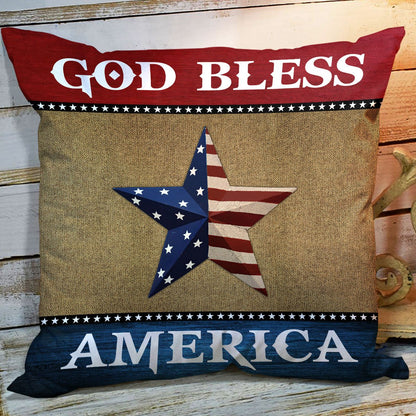 God Bless America - Special Star Throw Pillow HIA193 - 2