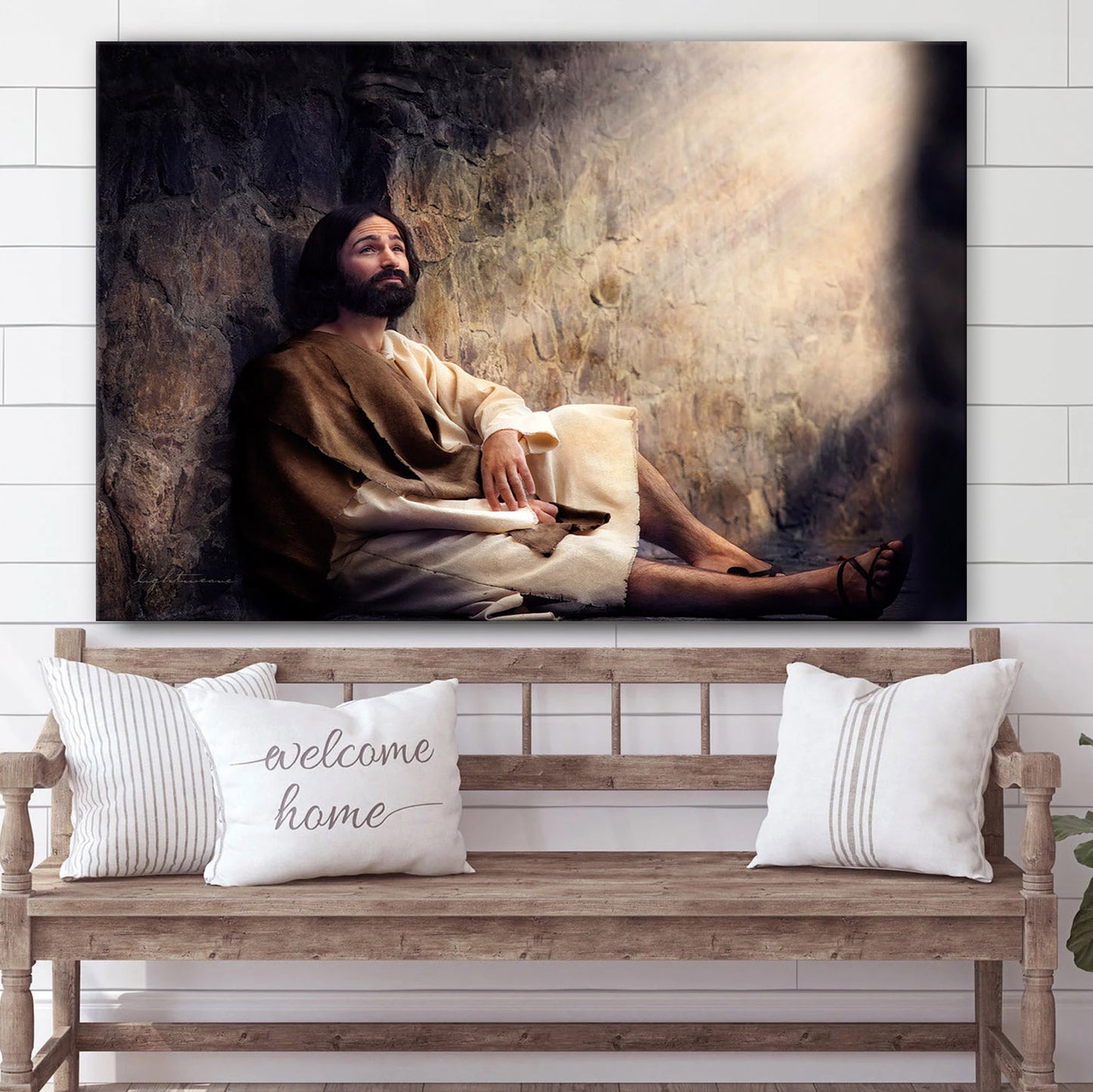 Hidden Light Canvas Picture - Jesus Canvas Wall Art - Christian Wall Art