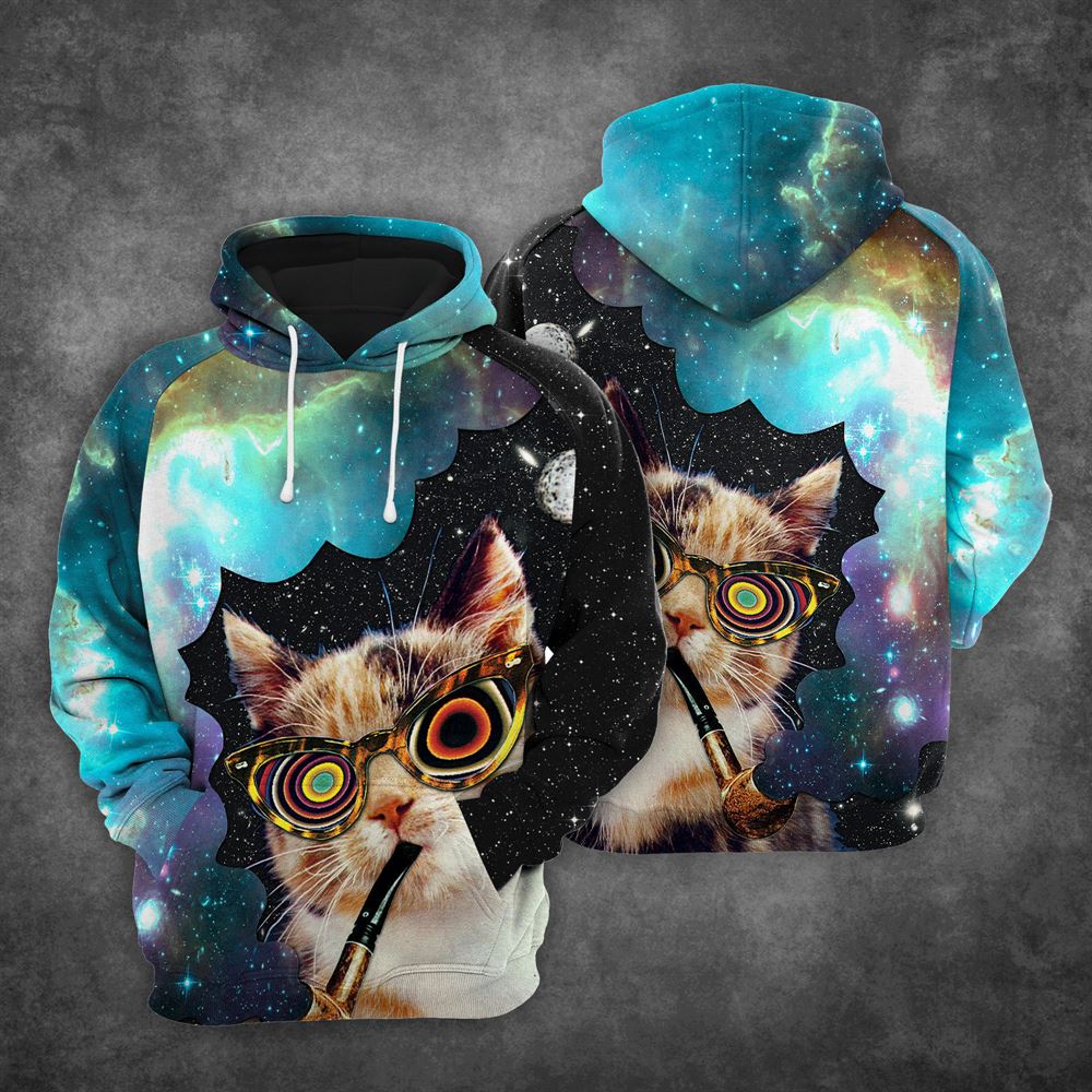 High Cat All Over Print 3D Hoodie For Men And Women, Best Gift For Cat lovers, Best Outfit Christmas