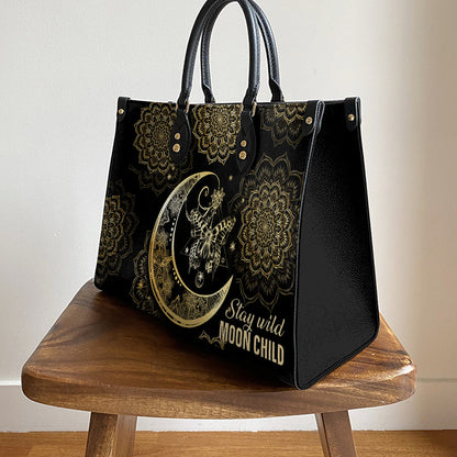 Hippie Butterfly Moon Leather Bag - Women's Pu Leather Bag - Best Mother's Day Gifts