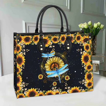 Hippie Dragonfly 1 Leather Bag - Women's Pu Leather Bag - Best Mother's Day Gifts
