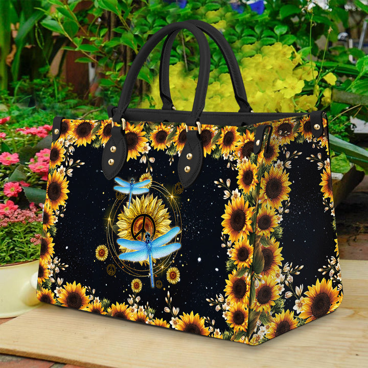 Hippie Dragonfly 1 Leather Bag - Women's Pu Leather Bag - Best Mother's Day Gifts