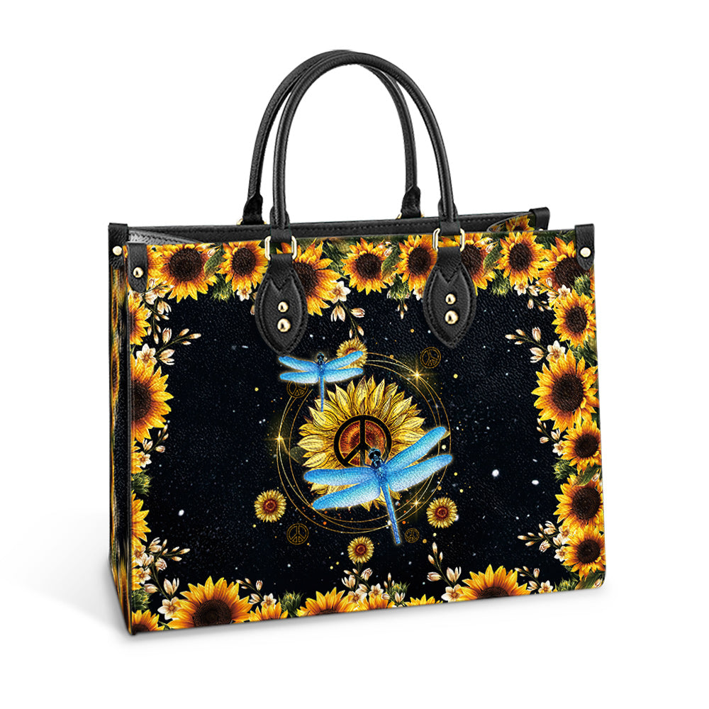 Hippie Dragonfly 1 Leather Bag - Women's Pu Leather Bag - Best Mother's Day Gifts