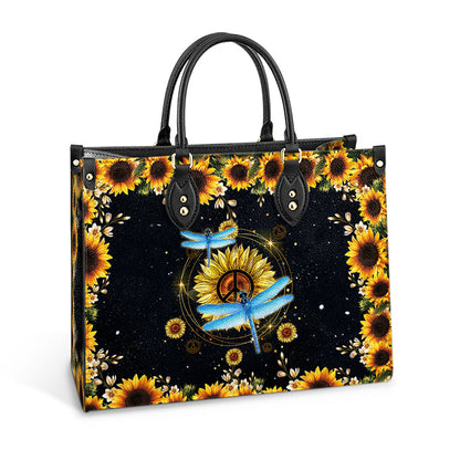 Hippie Dragonfly 1 Leather Bag - Women's Pu Leather Bag - Best Mother's Day Gifts