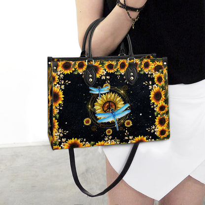 Hippie Dragonfly 1 Leather Bag - Women's Pu Leather Bag - Best Mother's Day Gifts