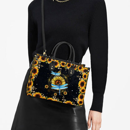 Hippie Dragonfly 1 Leather Bag - Women's Pu Leather Bag - Best Mother's Day Gifts