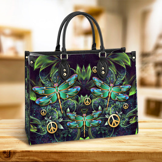 Hippie Dragonfly 2 Leather Bag - Women's Pu Leather Bag - Best Mother's Day Gifts