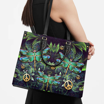 Hippie Dragonfly 2 Leather Bag - Women's Pu Leather Bag - Best Mother's Day Gifts