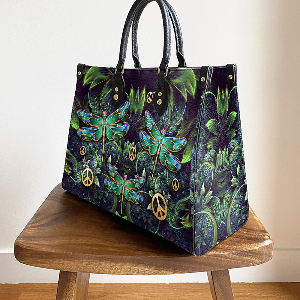 Hippie Dragonfly 2 Leather Bag - Women's Pu Leather Bag - Best Mother's Day Gifts